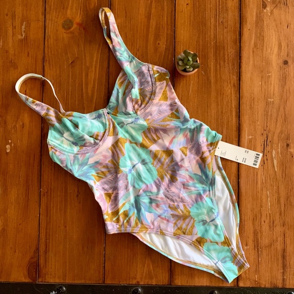 OU Mermaid Tulip Underwire One Piece Swimsuit - Picture 5 of 6